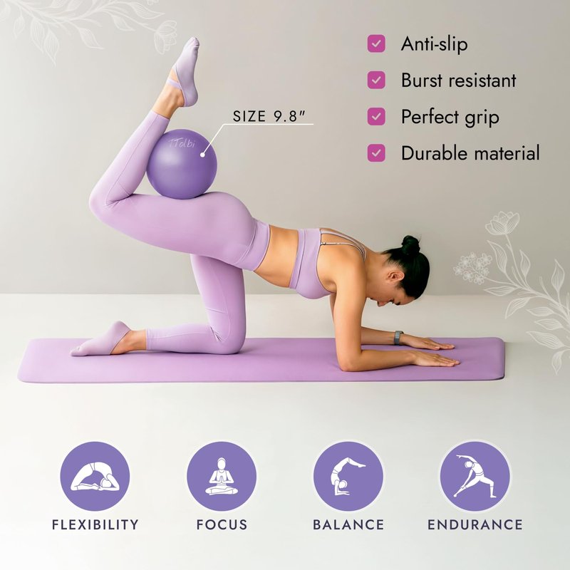TTolbi Pilates Equipment - Pilates Ring and Ball Set, 10-in-1 Home Pilates Workout Kit for Women with Essential Accessories for At Home Workouts to Tone, Strengthen, Balance & Improve Flexibility