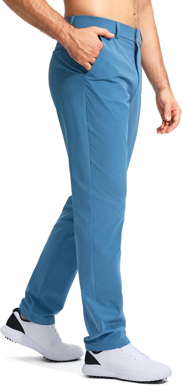 Pudolla Men's Golf Pants - Lightweight Quick-Dry Comfort Trousers | Available in 30", 32", 34" Sizes
