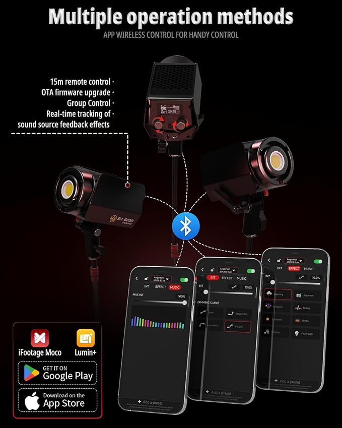 IFOOTAGE COB Video Light SL1 60DN, Continuous Output Lighting, 5600K Daylight