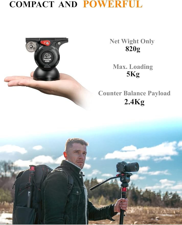 IFOOTAGE Monopod Cobra 3 Strike A150S+K5S, 1/4'' & 3/8'' Quick Release