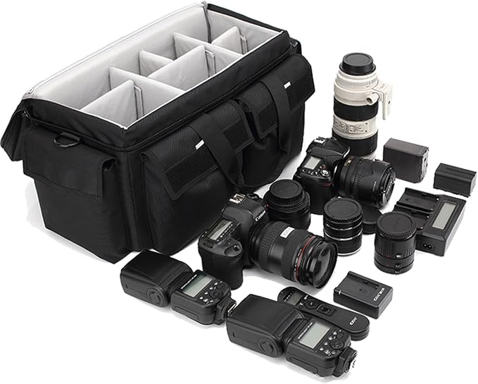 Large Camera Bag, Pressure proof &Waterproof DSLR SLR Mirrorless Gadget bag