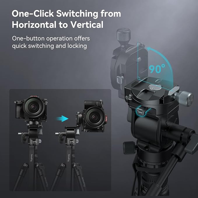 SmallRig CT195 Video Tripod Kit, Max Load 15kg / 33Ibs
