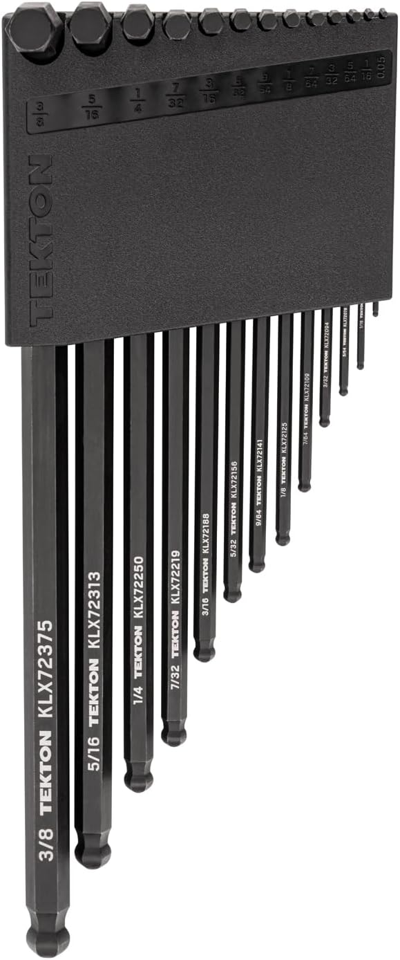 TEKTON Ball End Hex L-Key Set with Holder, 13-Piece (0.050-3/8 in.) | KLX91102