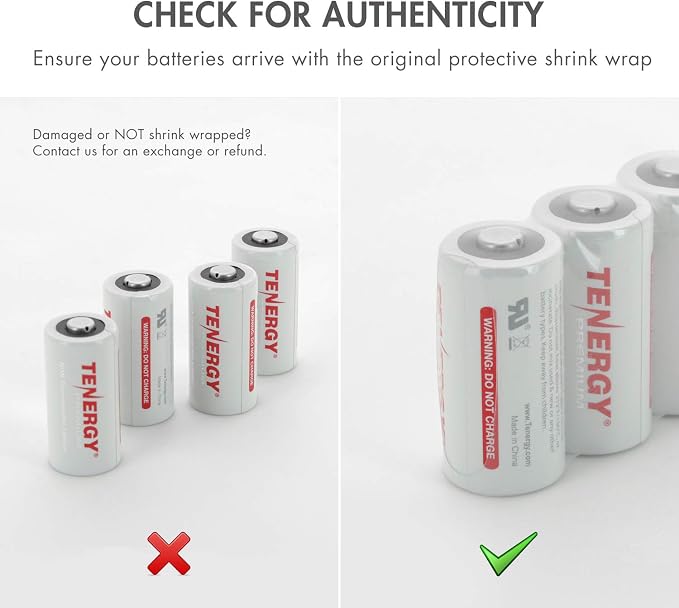 Tenergy Premium 24 Pack NonRechargeable CR123A 3V Lithium Battery, Primary