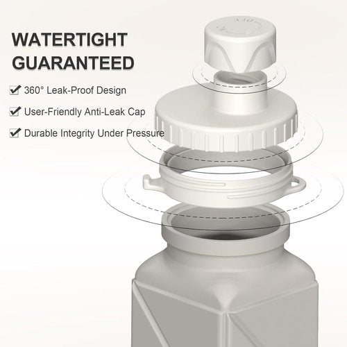 Beautail Collapsible Water Bottles - 20.6oz BPA-Free Silicone Travel Bottles | Leakproof & Portable, 3 Pack (Blue, Pink, Starlight)