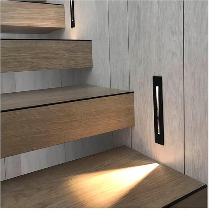 5Pcs Motion Sensor Stair Lights Embedded LED Step Lights, 3W AC85-265V Waterproof Recessed Light Fixtures for House/Wall Cavity/Hallway/Stair/Corner/Decks 4000K Sand Gray