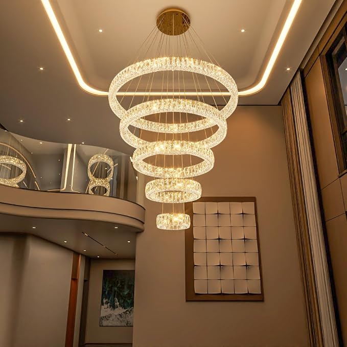 HAIXIANG 5-Rings Modern Chandelier