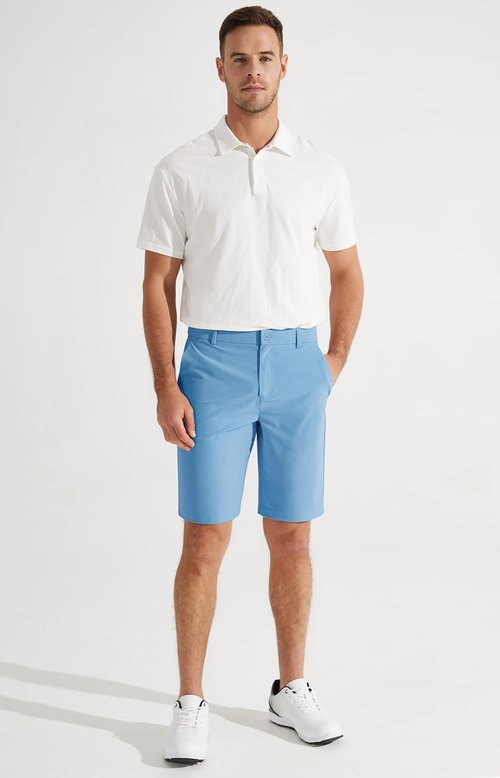 Libin Men's Golf Shorts - Lightweight Quick-Dry Casual Flat Front Hybrid Design | 7"/9" Sizes