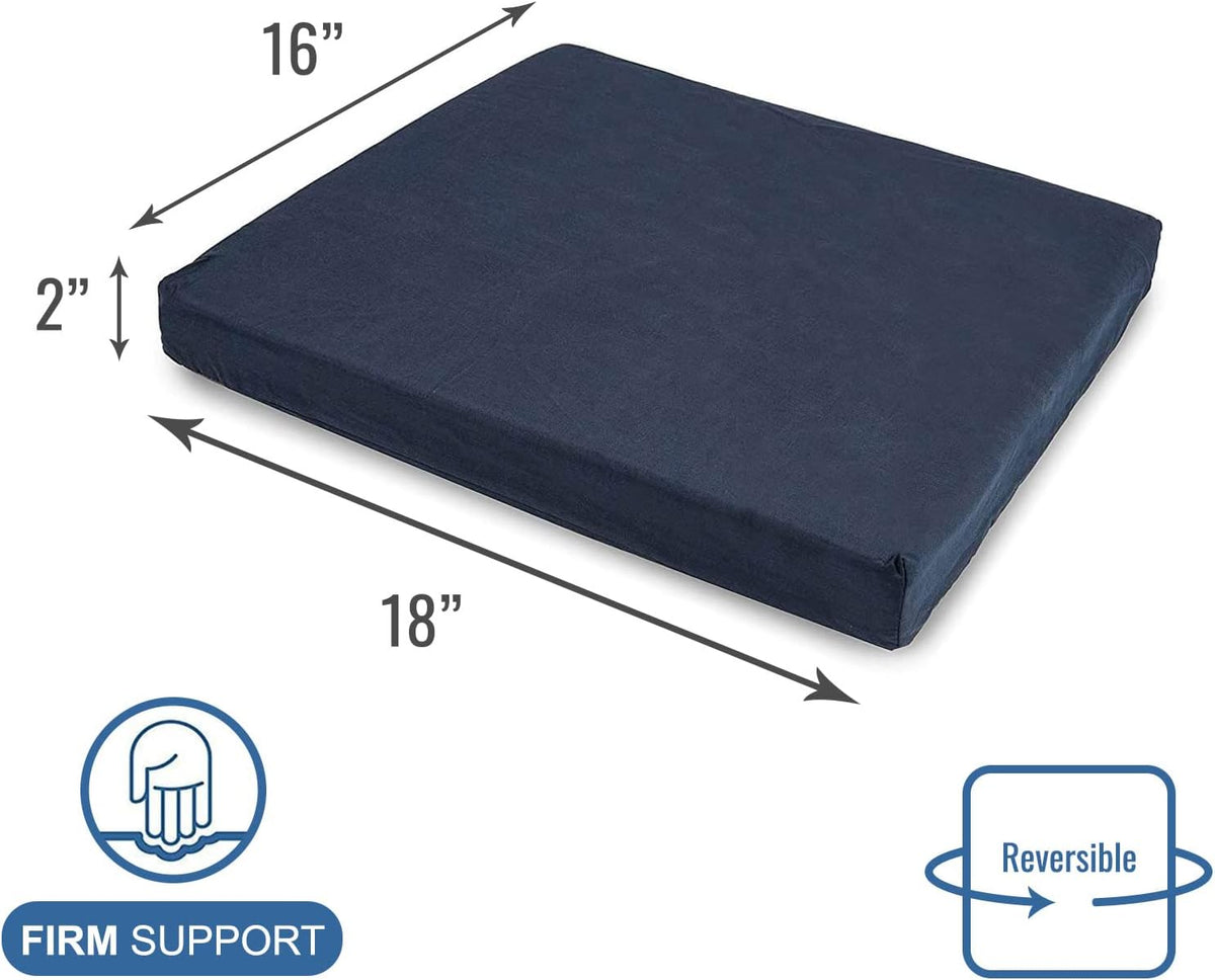 DMI Seat and Chair Cushion for Office Chairs, Wheelchairs, Scooters, Kitchen Chairs or Car Seats, for Support and Height While Reducing Stress on Back, Tailbone or Sciatica, 2 in