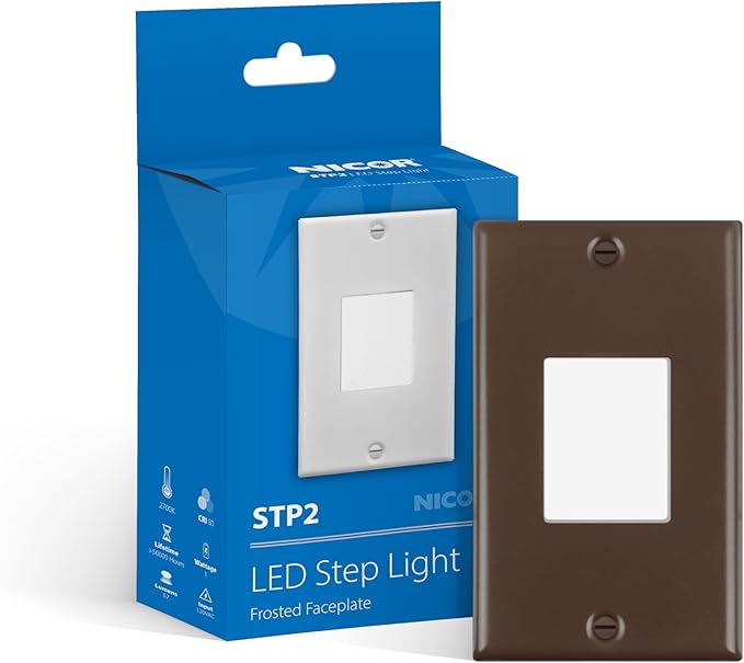 NICOR Lighting STP2 Frosted Oil-Rubbed Bronze LED Step Light (STP2F120OB)