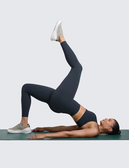 CRZ YOGA Workout Leggings - No Front Seam High Waisted Butterlift Design | 25" Length for Ultimate Comfort