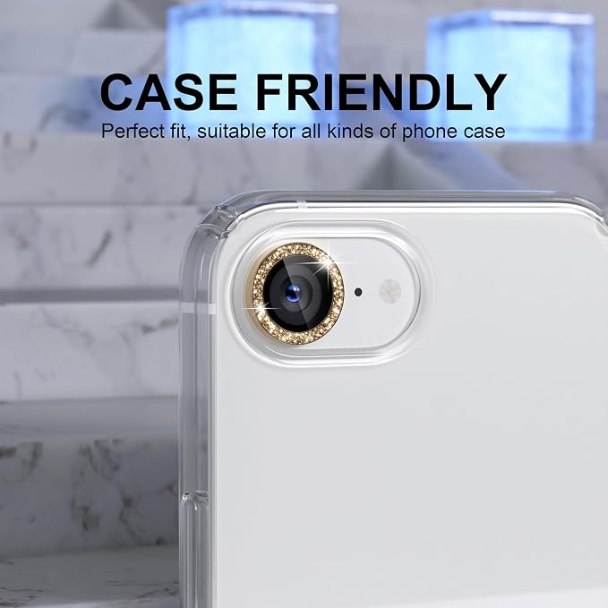 Choiche Compatible for iPhone 17e / 16e Camera Lens Protector Bling, 9H