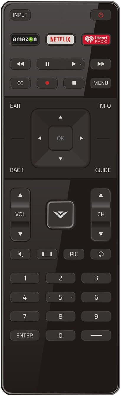 Vizio Xrt122 LED HDTV Remote Control for E Series E70-c3 E65-c3 E65x-c2 E60-c3 E55-c1 E55-c2 E50-c1 E48-c2 E43-c2 E40-c2 E40x-c2 E32h-c1 E32-c1 E28h-c1 E24-c1 E70c3 E65c3 E65xc2