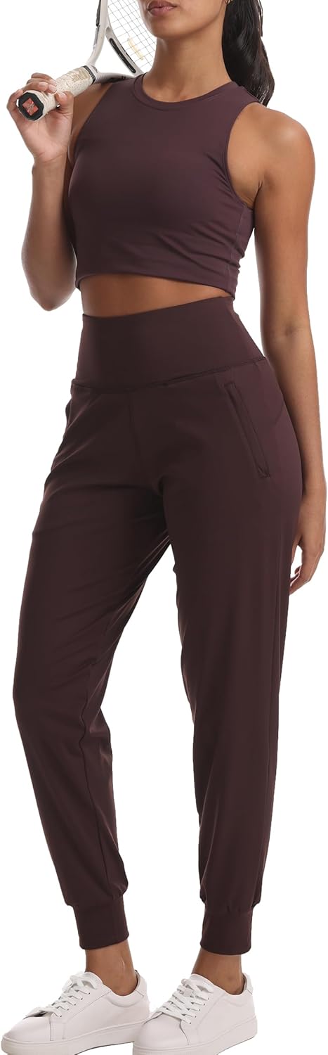 Skiennix Women's Joggers - Lightweight High-Waisted Athletic Leggings with Pockets for Yoga & Gym