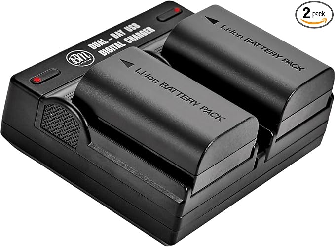 BM 2-Pack of LP-E6N Batteries and Dual Battery Charger
