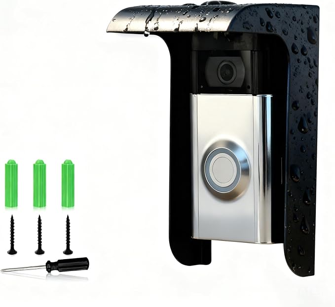 Doorbell Rain Cover, Small Video Doorbell Shield, Outdoor Access Control Keypad