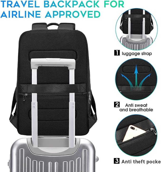 BANGE Business Smart Backpack Waterproof fit 15.6 Inch Laptop Backpack