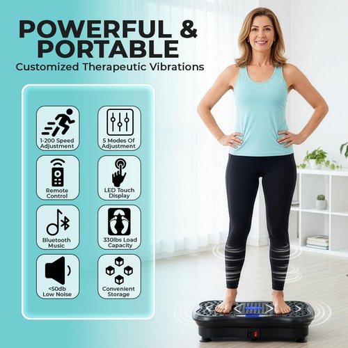 Beltwell® Vibration Plate - Full Body Shaker for Weight Loss & Lymphatic Drainage | Bluetooth & LED Display
