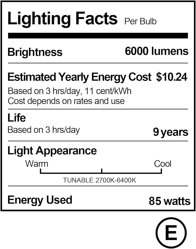Skytex 2Pack 85W Photography Light Bulb 2700-6400K Colour Temperatures Dimmable