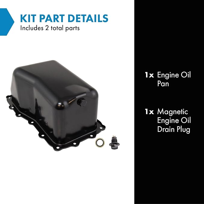 TRQ Engine Oil Pan Compatible with 2007-2011 Jeep Wrangler