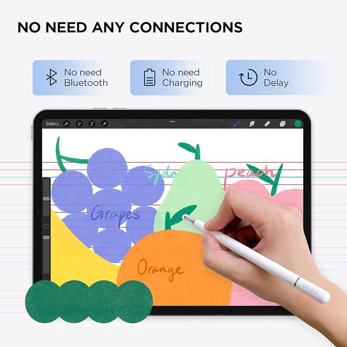 OASO Stylus Pen for Touch Screens, Disc Tip & Magnet Cap Styli Pencil Compatible