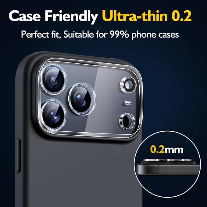 3PCS Rear Back Camera Lens Protector Tempered Glass
