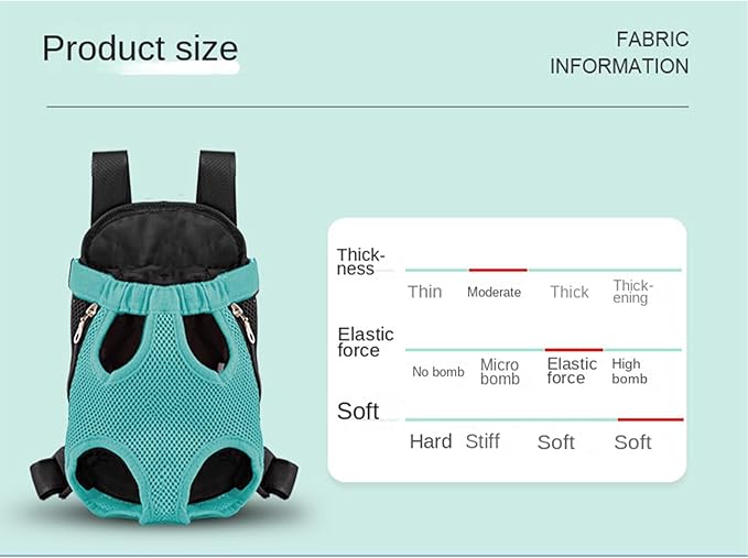 Portable Pet Carrier Backpack, Adjustable Pet Front Cat Dog Carrier Backpack Travel Bag for Small Medium Dogs Cats Puppies, Cat Backpack Carrier for Hiking Cycling (J, S)