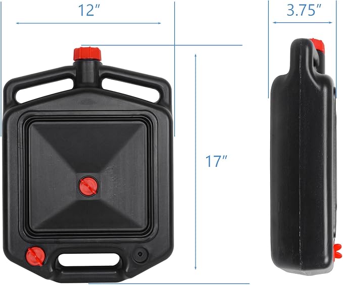 MOTO4U Motorcycle Oil Drain Pan Container Oil Change Storage Bottle Low Profile Repair with Spout Vent Plug Lid for ATV Off Road