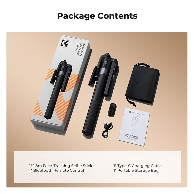K&F CONCEPT 71“ Face Tracking Tripod, Auto Face Tracking Selfie Stick, Auto