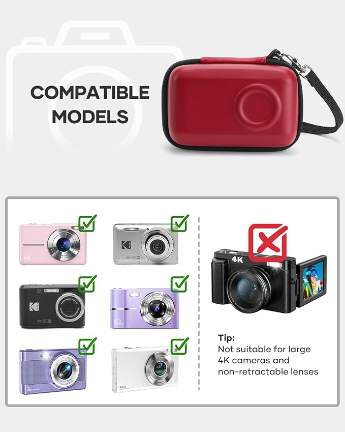 SQERO Digital Camera Case for KODAK PIXPRO FZ45 FZ55 & CAMKORY 1080P