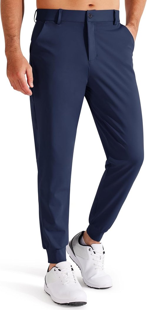 Libin Men's Golf Pants - Lightweight Slim Fit Joggers with 3 Pockets | Soft Stretchy Athletic Wear