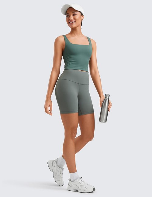 CRZ YOGA ButterLuxe Biker Shorts - High Waisted Spandex for Yoga & Running | Women's 6" Length