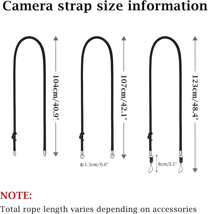 VOVMOEYA Nylon Braided Camera Rope Strap, Camera Neck Shoulder Strap
