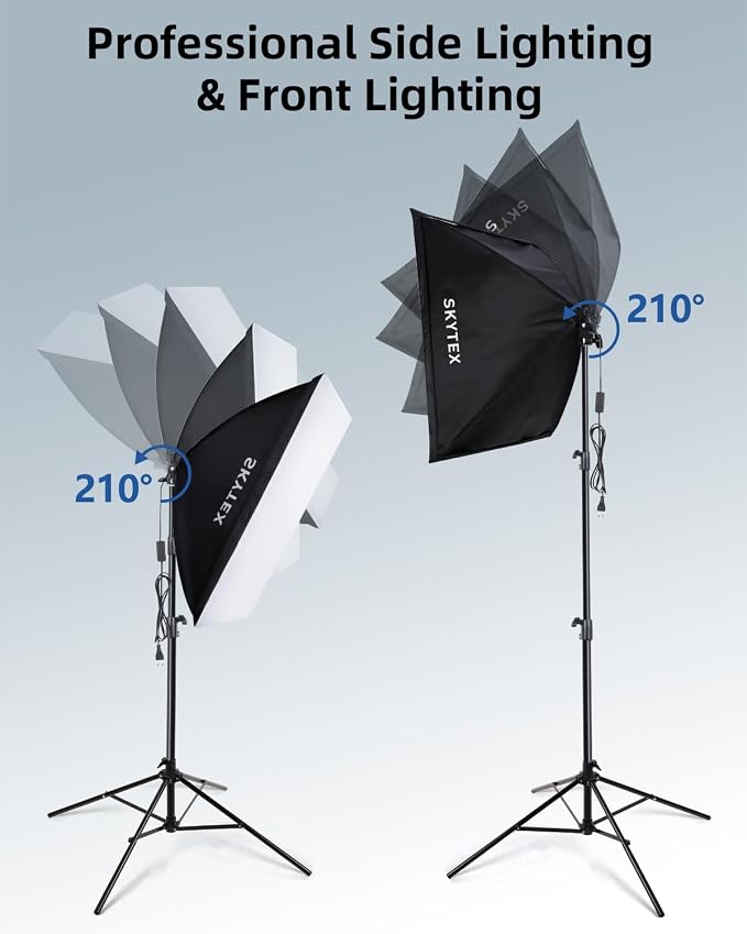 Skytex Softbox Lighting Kit 3Pack 20x28in Soft Box|28in Octa Softbox|85W