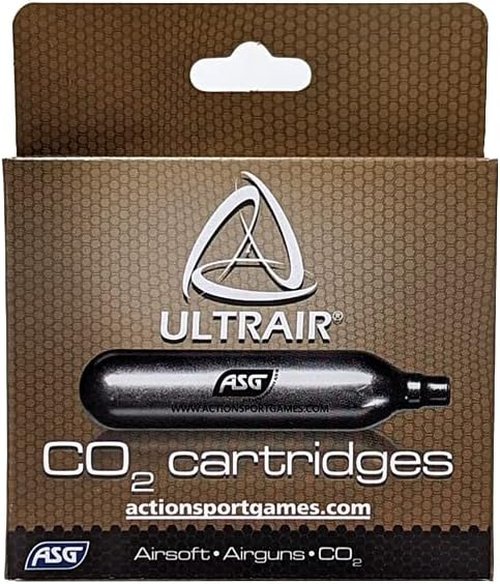ASG Ultrair 12g CO2 Cartridges - Reliable Power for BB Pistols, Airsoft Guns & Airguns