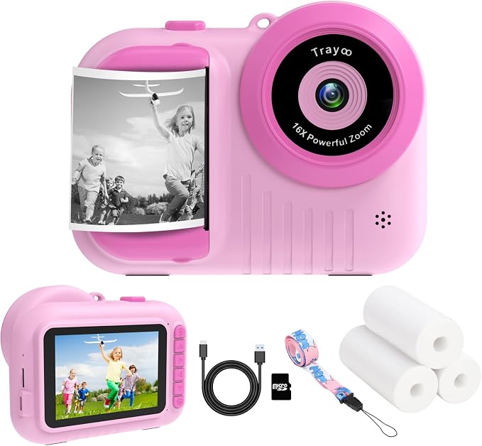 Kids Camera Instant Print, 3.5 Inch Screen Kids Digital Camera Instant