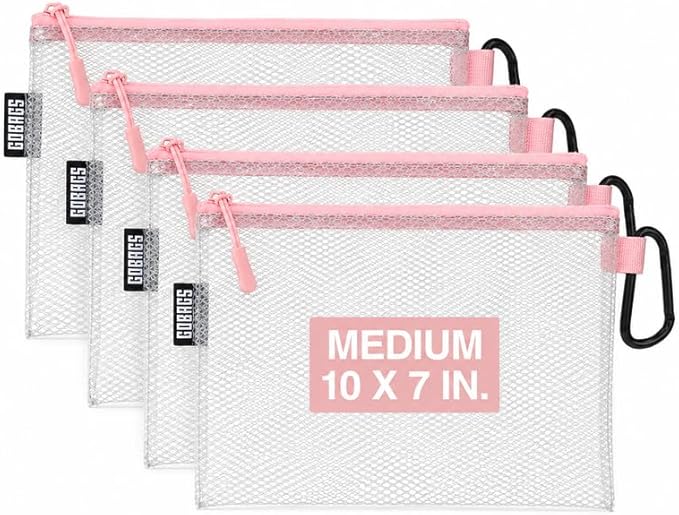 GOBAGS Air Production Medium Clear Zipper Pouch – Cable Organizer & Travel Gear