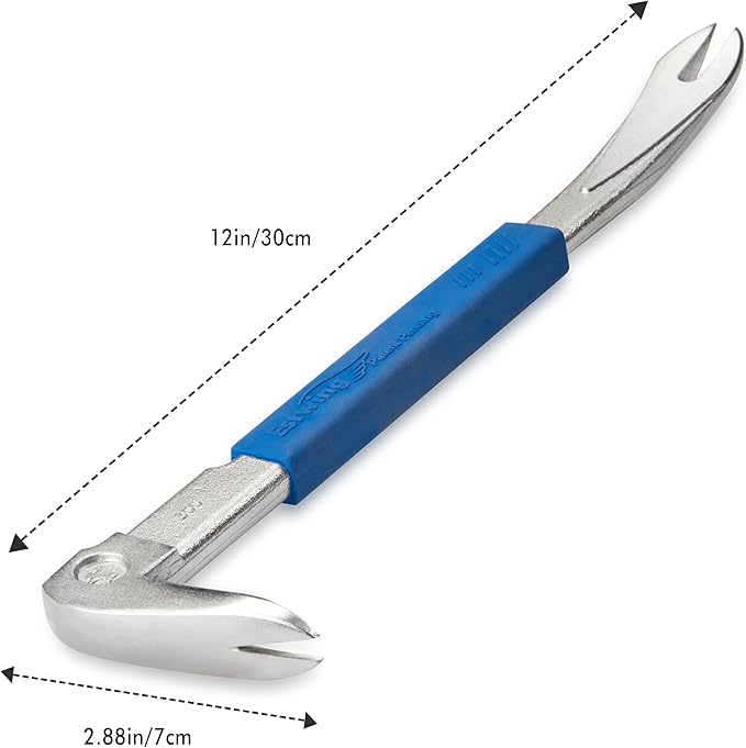 ESTWING Pro Claw Nail Puller - 12.5" Pry Bar with Forged Steel Construction & No-Slip Cushion Grip - PC300G