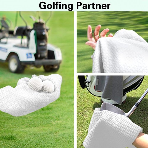 Msticey Funny 'I was One Under Today' Printed Microfiber Golf Towel with Clip, Great Golf Gift for Dad Mom Grandpa Golfer Father's Day or Birthday, Golf Accessory for Him or Her