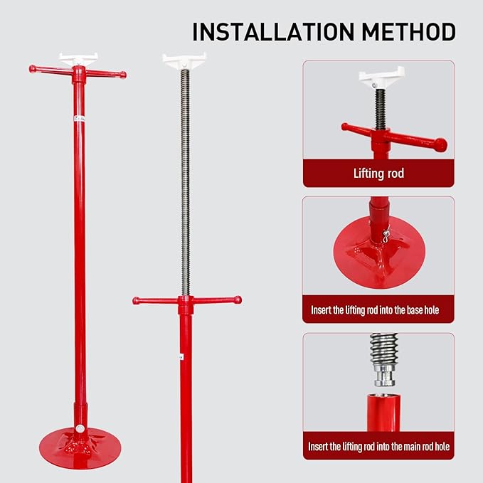 Underhoist Support Stand,¾ Ton Capacity 1650LBS Jack Stand, Bearing Mounted Spin Handle,Large Base, Self-Locking Threaded Screw,Height Adjustment Under Load,Supports Vehicle Components Support