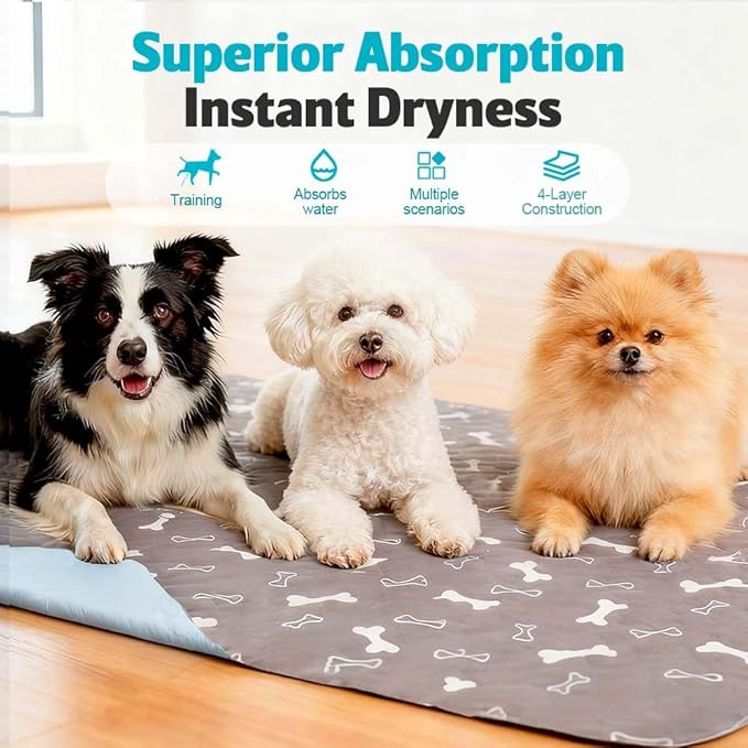 Puppy Pads for Dogs, 2026 New Washable Puppy Pads with Pheromones, Pee Pads for Dogs & Cats, Durable Leak-Proof & Anti-Slip Pet Training Pads for Home & Travel, Reusable (White, 27.6" x 31.5")