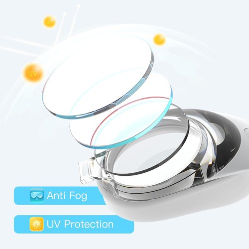 Dizywiee Kids Swim Goggles - 2-Pack Adjustable Swimming Goggles for Ages 6-15 | Boys & Girls