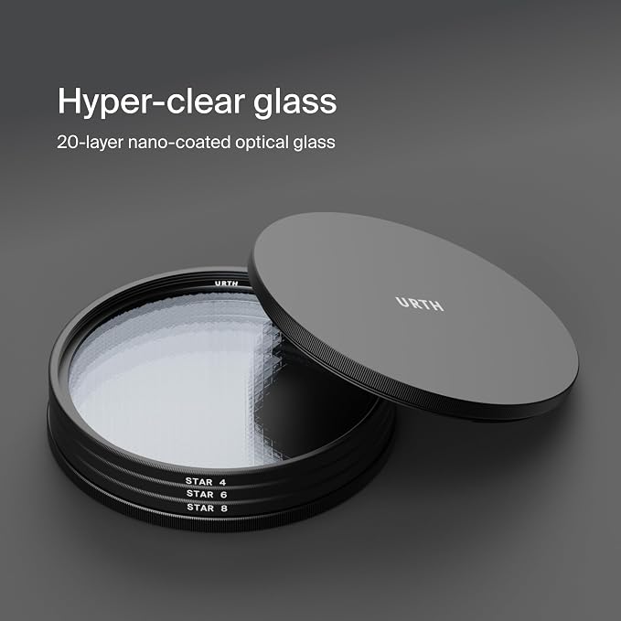Urth 77mm 3-in-1 Star Lens Filter Kit — 4, 8 Point Starburst Effects