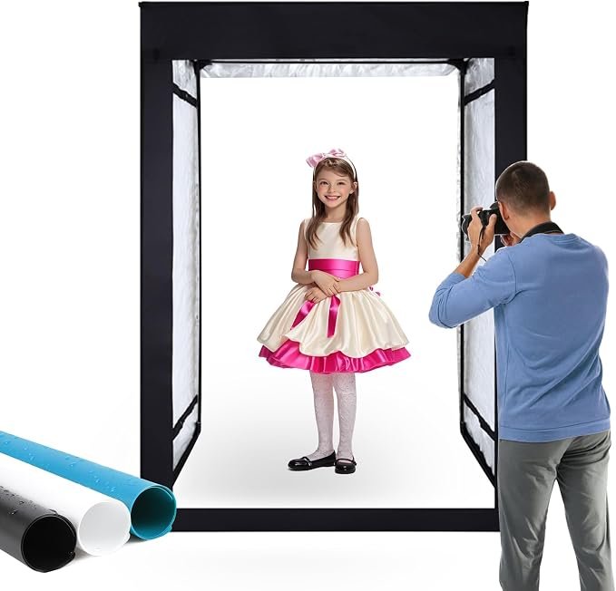 48"x56"x40" Large Photo Studio Light Box Photography, 6 Light LED Panels