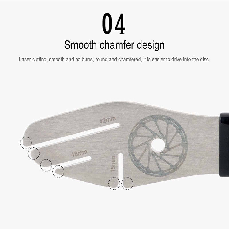 Rotor Truing Fork Bike Disc Alignment Tool Bicycle Brake Wrench,Bike Disc Brake Pad Adjustment Alignment Tool Gap Regulator,3 Slot Depths,Strong,Easy to Carry and Use (1 wrench & 2 regulators)