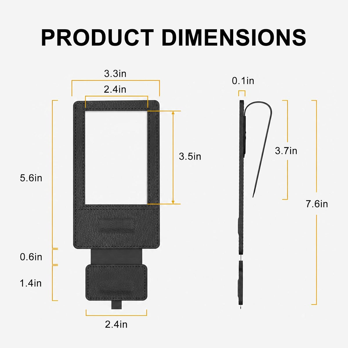 Sunglass Holder for Car Photo Holder 2 in 1 Leather Magnetic Sunglasses Holder for Tesla/Truck/Suv/RV/Car Visor Photo Holder & Sunglasses Clip Family Pet Photos 2026 Car Accessories Gift for Women Men