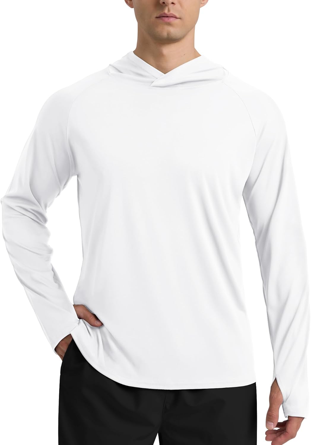 Skiennix UPF 50+ Fishing Shirt - Lightweight Long Sleeve UV Sun Protection Hoodie for Men