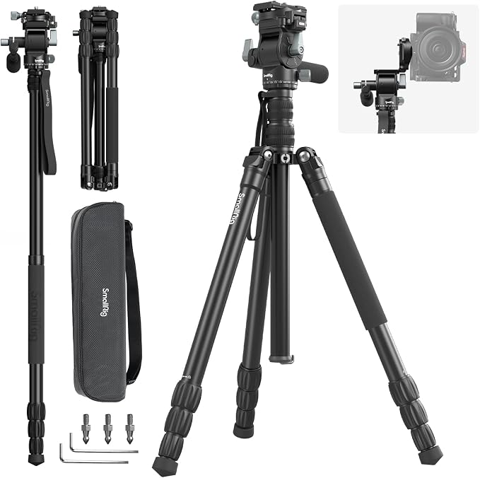 SmallRig CT195 Video Tripod Kit, Max Load 15kg / 33Ibs