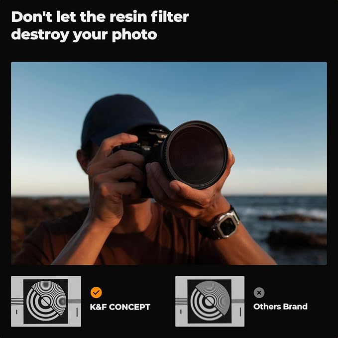 K&F CONCEPT 95mm UV/CPL/ND Lens Filter Kit-18 Multi-Layer Coatings, UV Filter +