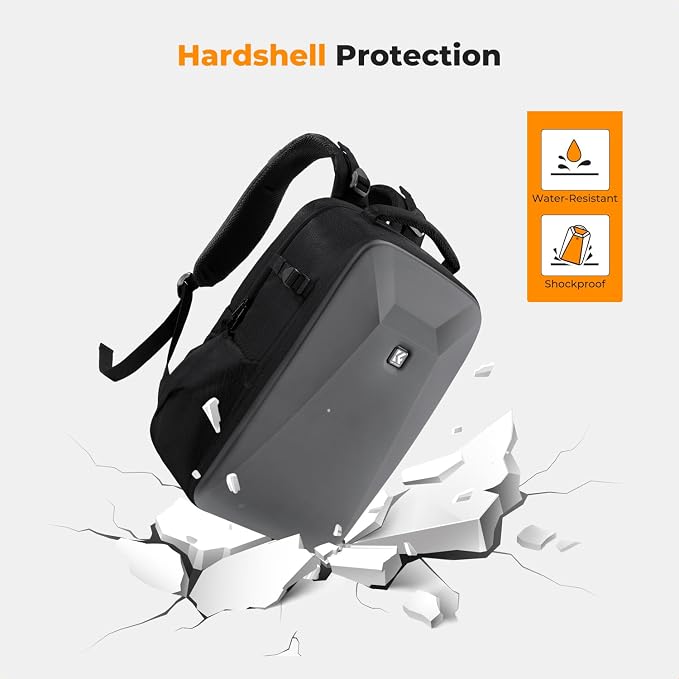 K&F CONCEPT Camera Backpack, Hardshell Photography DSLR Camera Bag